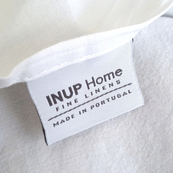 INUP Home Portugal Farmhouse Grey White Puckered Striped King Pillow Sham Set - Picture 4 of 15